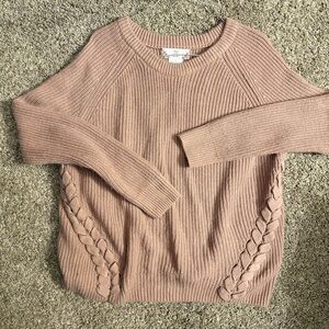 Pink Rose Women's Braided Detail Sweater - Blush
